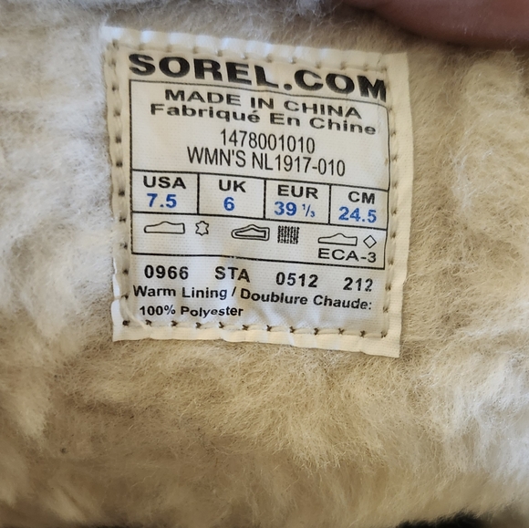 Sorel Chugalug Black Boots SZ 7.5 - Picture 6 of 9